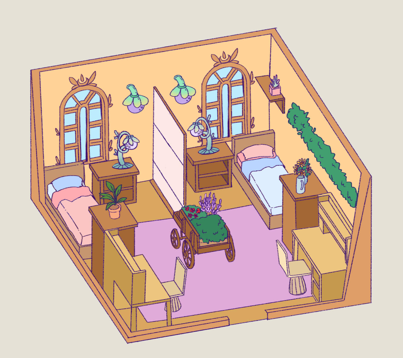 Half Shaded: Interior Concept Art